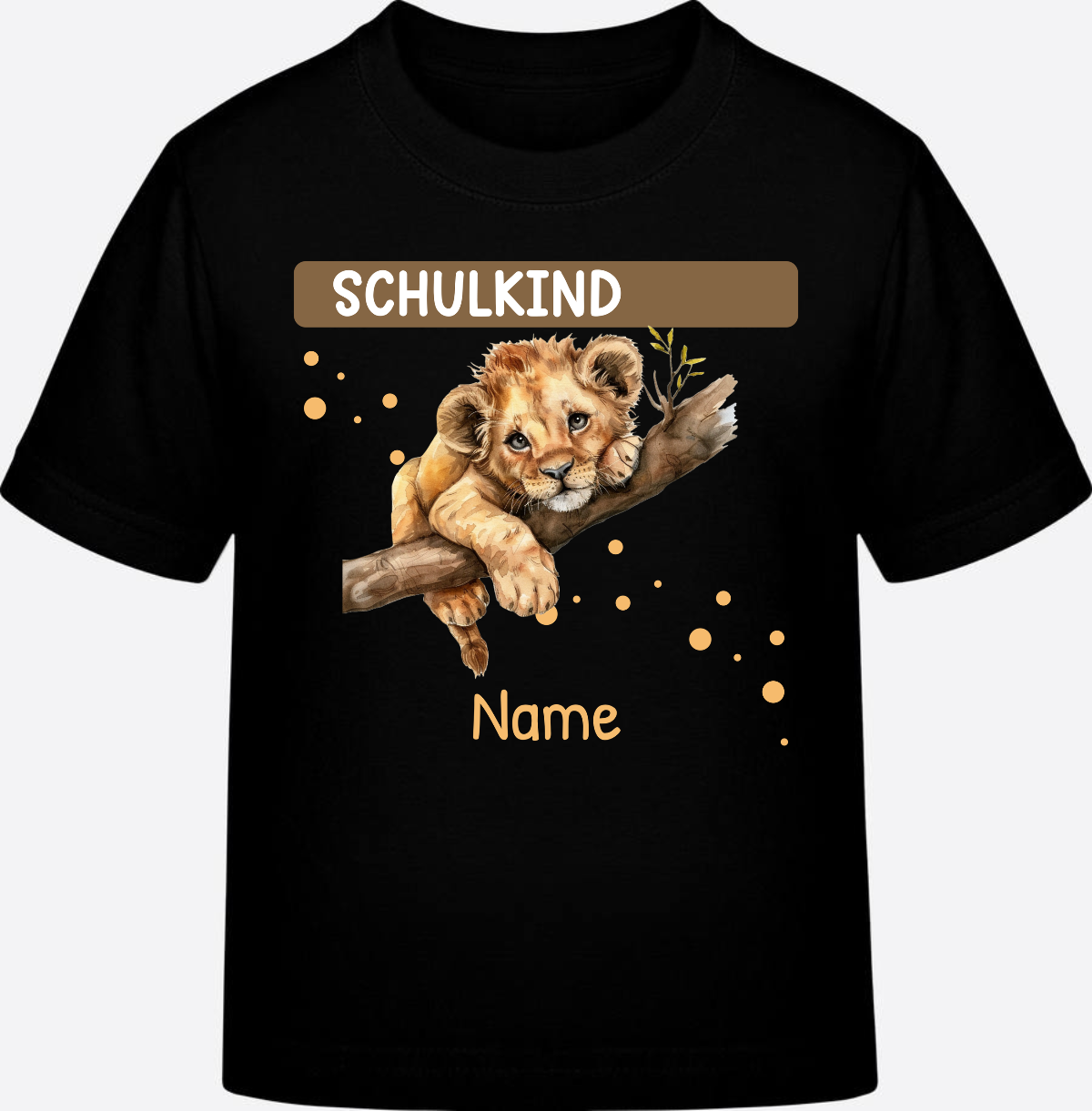 Schulkind T-Shirt mit Namen – Geschenkidee zur Einschulung - Black