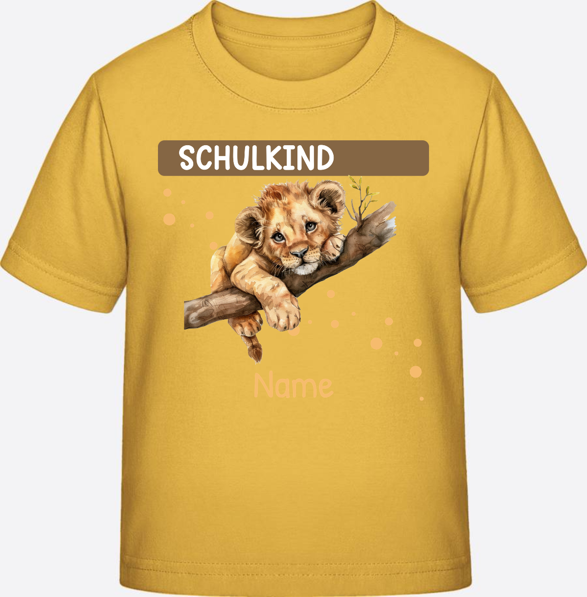 Schulkind T-Shirt mit Namen – Geschenkidee zur Einschulung - Gold