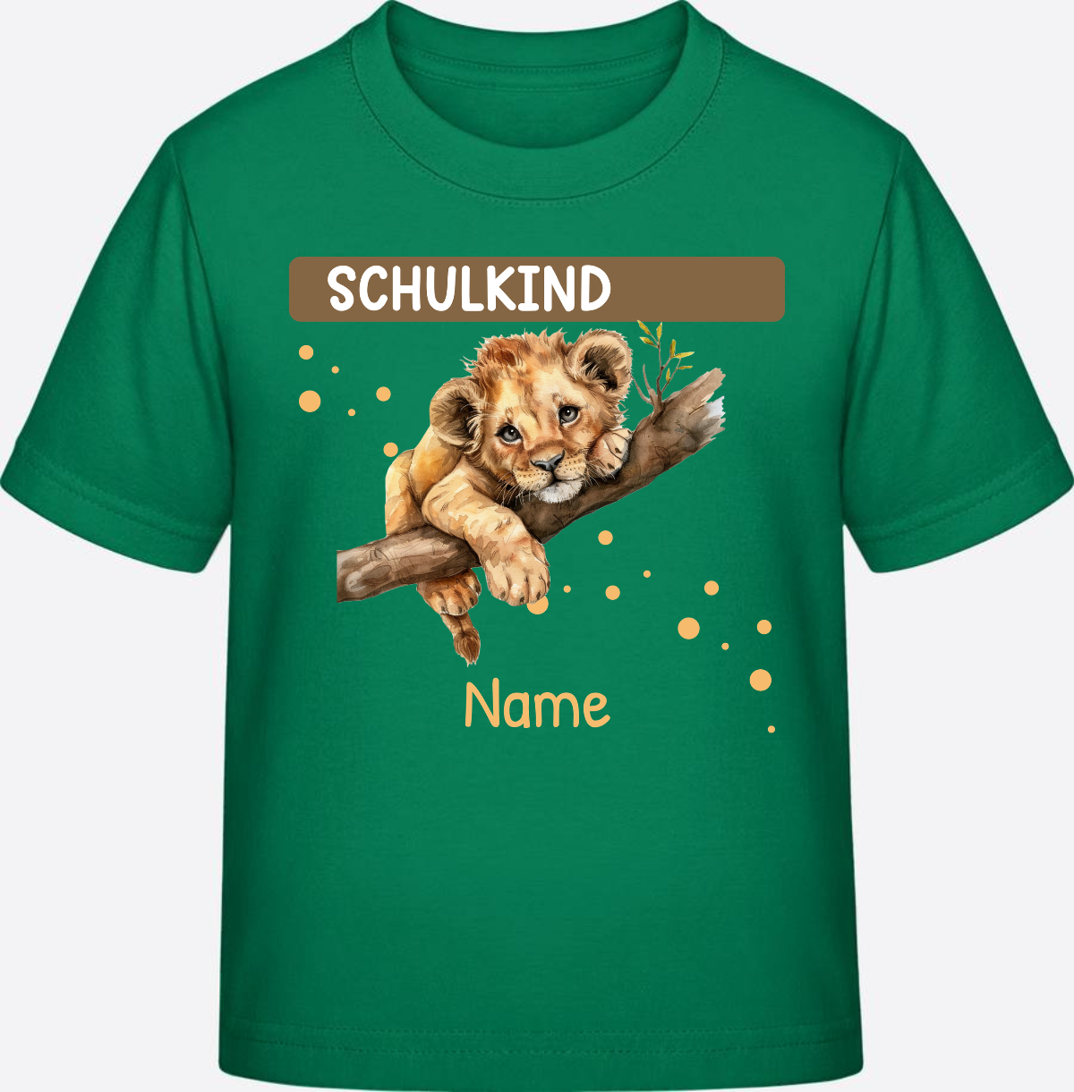 Schulkind T-Shirt mit Namen – Geschenkidee zur Einschulung - Kelly Green