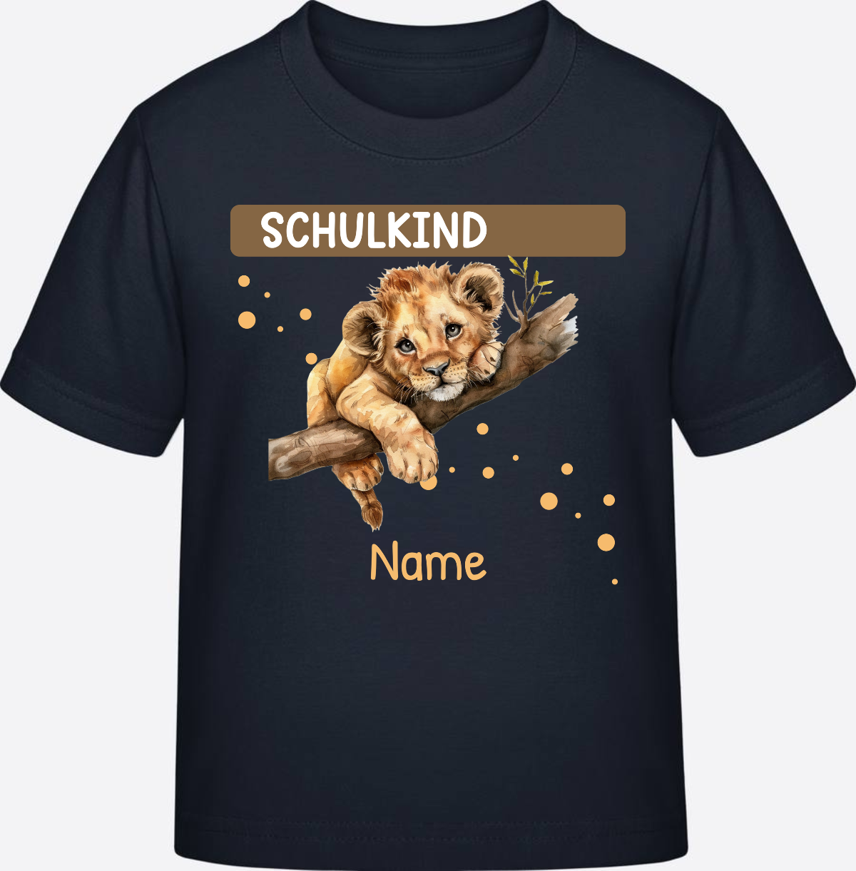 Schulkind T-Shirt mit Namen – Geschenkidee zur Einschulung - Navy