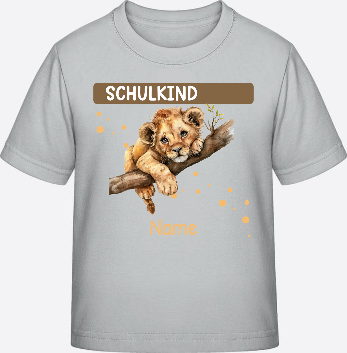 Schulkind T-Shirt mit Namen – Geschenkidee zur Einschulung - Pacific Grey