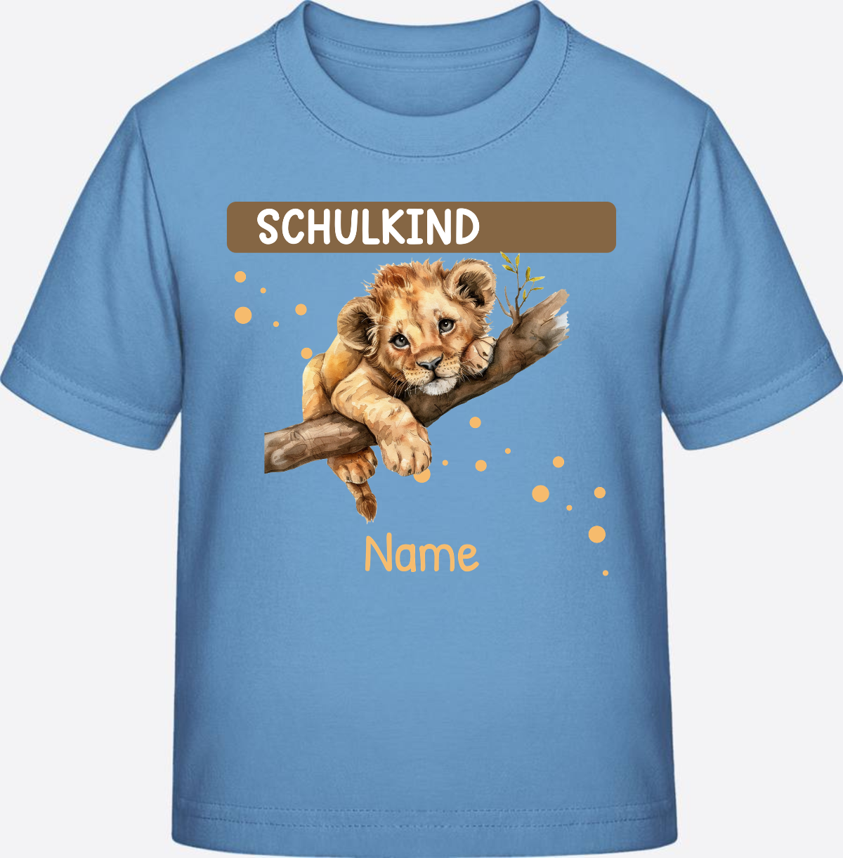 Schulkind T-Shirt mit Namen – Geschenkidee zur Einschulung - Sky Blue