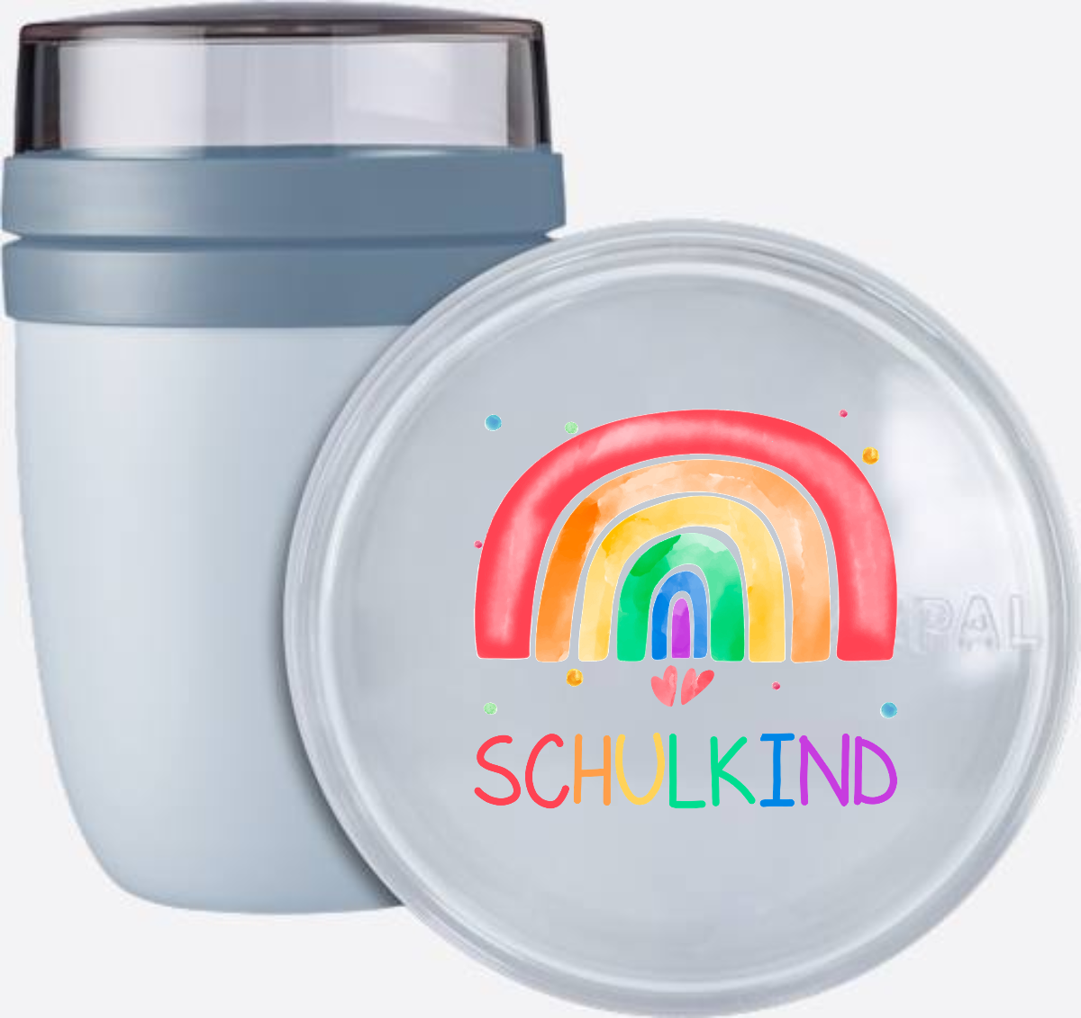 Schulkind Tasse Regenbogen mit Namen – Geschenk zur Einschulung - Nordic Blue