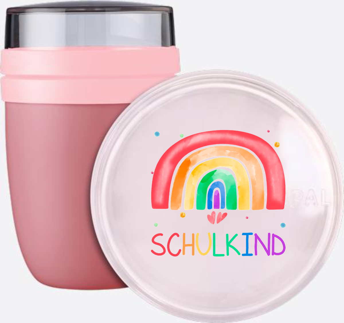 Schulkind Tasse Regenbogen mit Namen – Geschenk zur Einschulung - Vivid Mauve