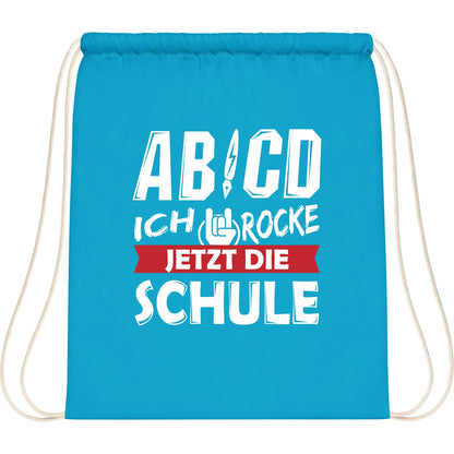Turnbeutel Einschulung Rocker-Hand – Ich rocke jetzt die Schule