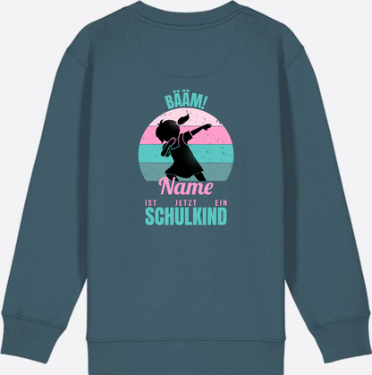 Sweatshirt BÄÄM Schulkind – Personalisiert mit Name für Mädchen - Stargazer