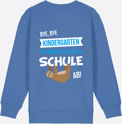 Sweatshirt "Bye Bye Kindergarten" – Personalisiert zur Einschulung - Bright Blue