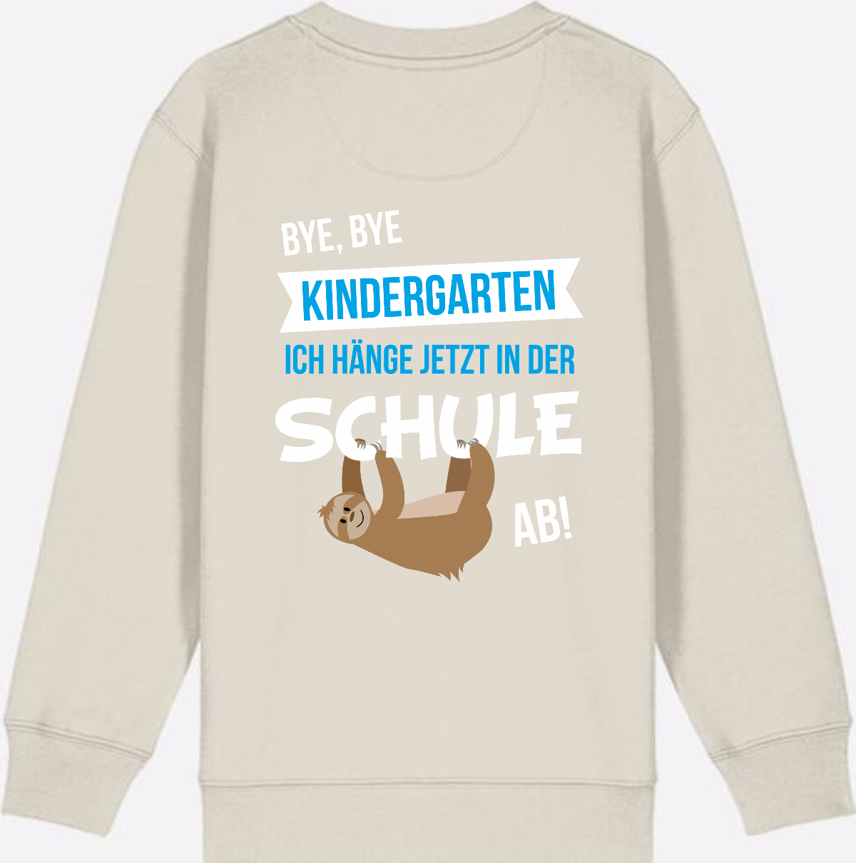 Sweatshirt "Bye Bye Kindergarten" – Personalisiert zur Einschulung - Eco Heather
