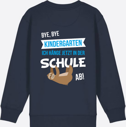 Sweatshirt "Bye Bye Kindergarten" – Personalisiert zur Einschulung - French Navy
