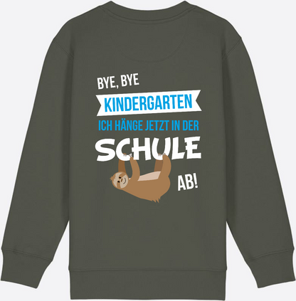 Sweatshirt "Bye Bye Kindergarten" – Personalisiert zur Einschulung - Khaki