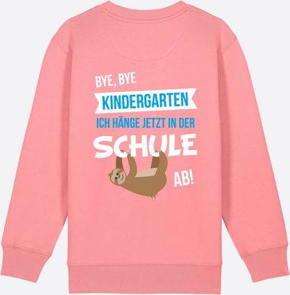 Sweatshirt "Bye Bye Kindergarten" – Personalisiert zur Einschulung - Pink Joy