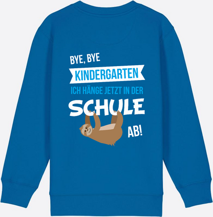 Sweatshirt "Bye Bye Kindergarten" – Personalisiert zur Einschulung - Royal Blue