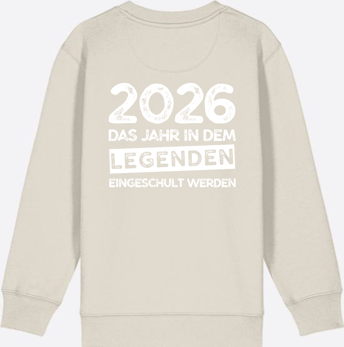Sweatshirt Einschulung 2026 Legenden – Mit Name personalisiert - Eco Heather