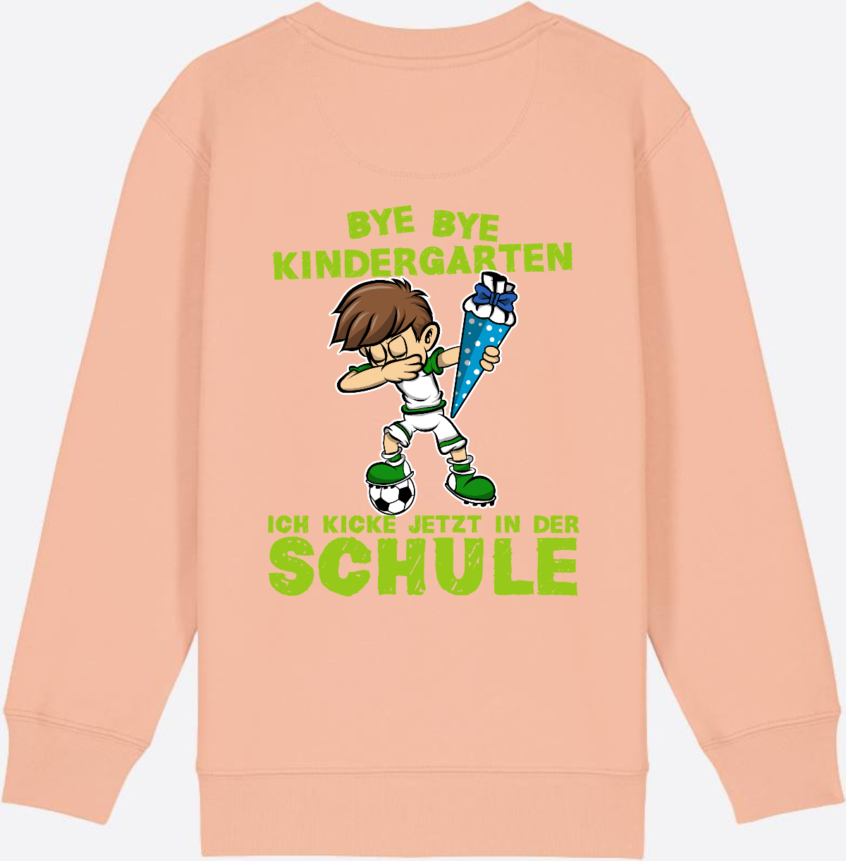 Sweatshirt Einschulung: Bye Bye Kindergarten Fußball Dabbing Junge - Fraiche Peche