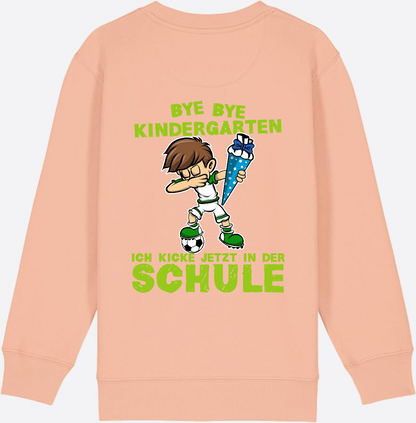 Sweatshirt Einschulung: Bye Bye Kindergarten Fußball Dabbing Junge - Fraiche Peche