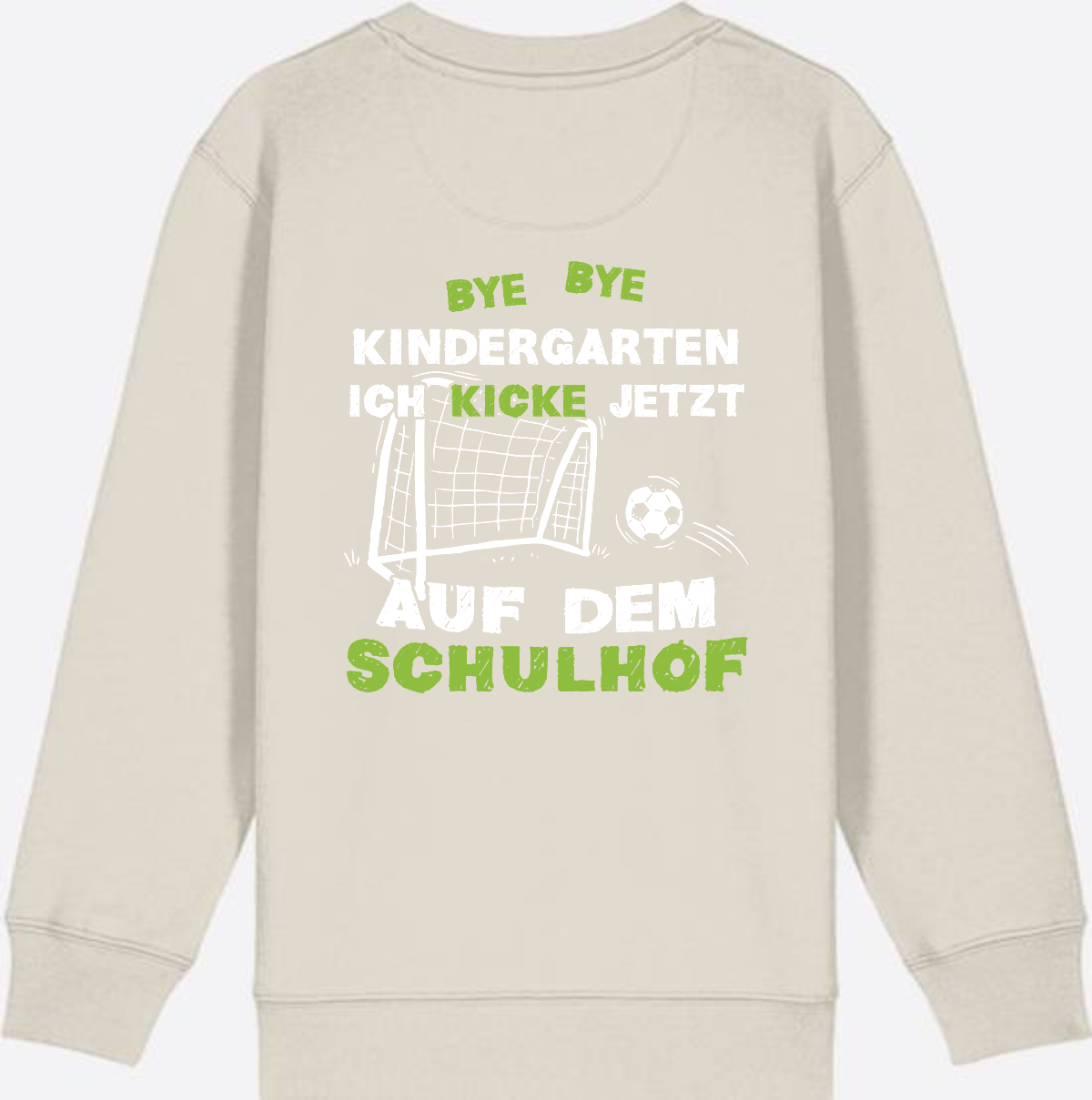 Sweatshirt Einschulung: Bye Bye Kindergarten – Fußball Schulkind - Eco Heather