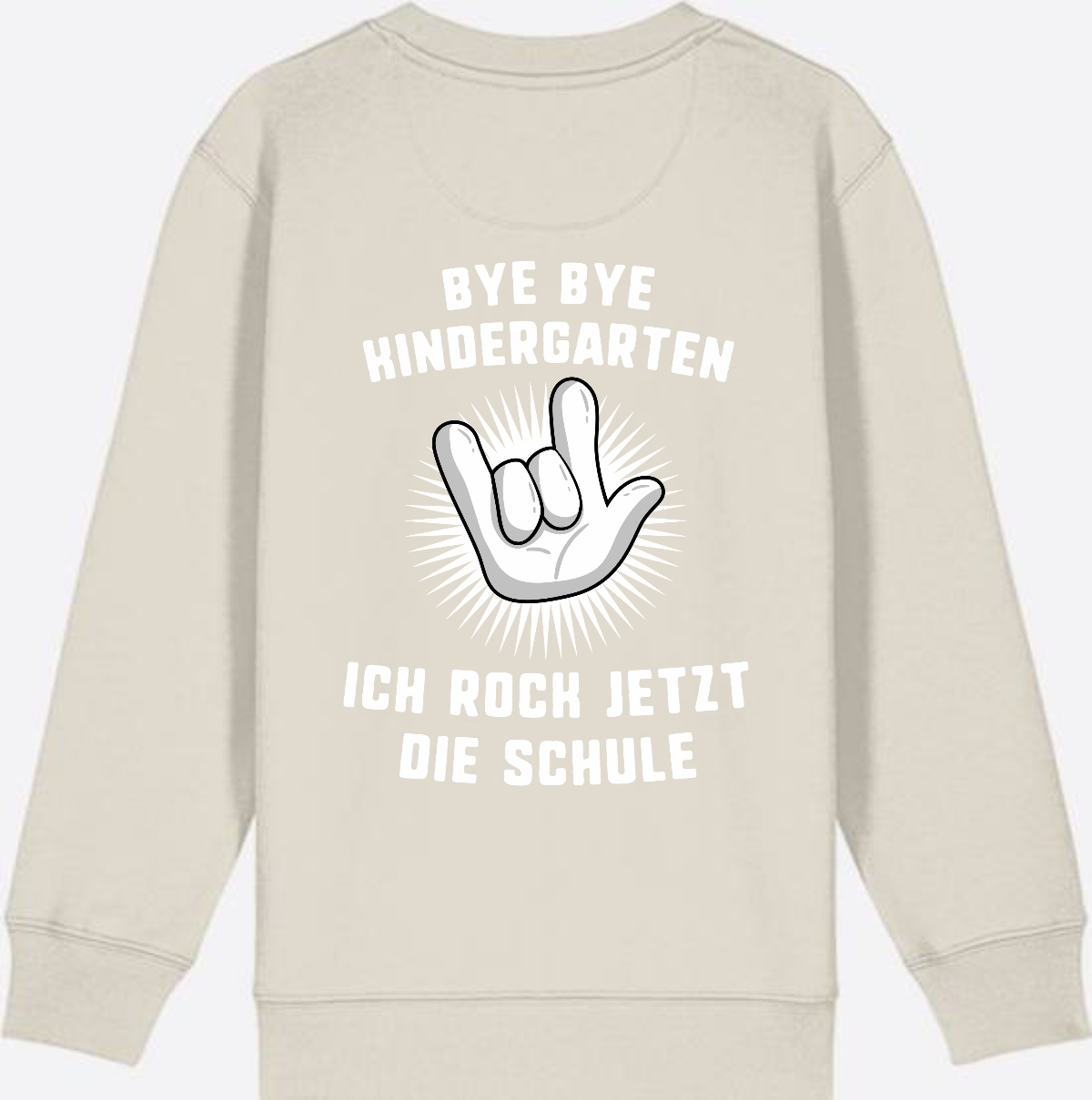 Sweatshirt Einschulung: Bye Bye Kindergarten - Ich rock die Schule - Eco Heather