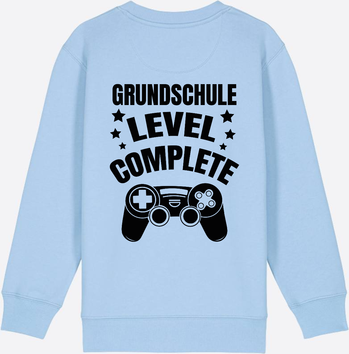 Sweatshirt Einschulung: Grundschule Level Complete personalisiert - Blue Soul