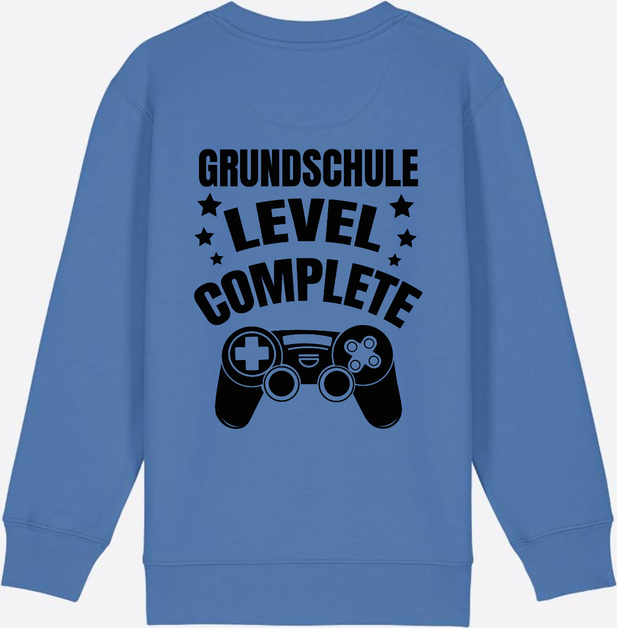Sweatshirt Einschulung: Grundschule Level Complete personalisiert - Bright Blue