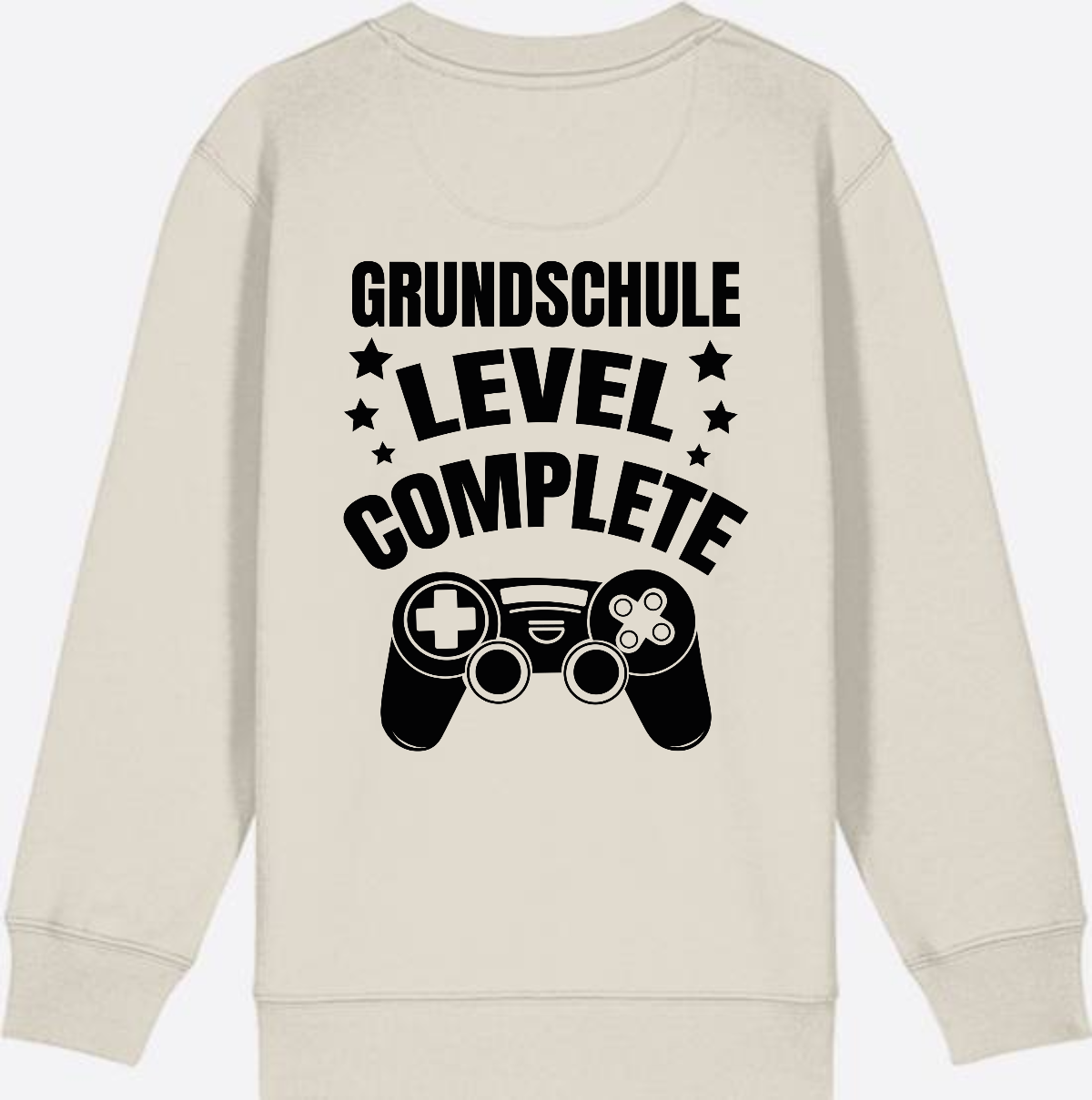Sweatshirt Einschulung: Grundschule Level Complete personalisiert - Eco Heather