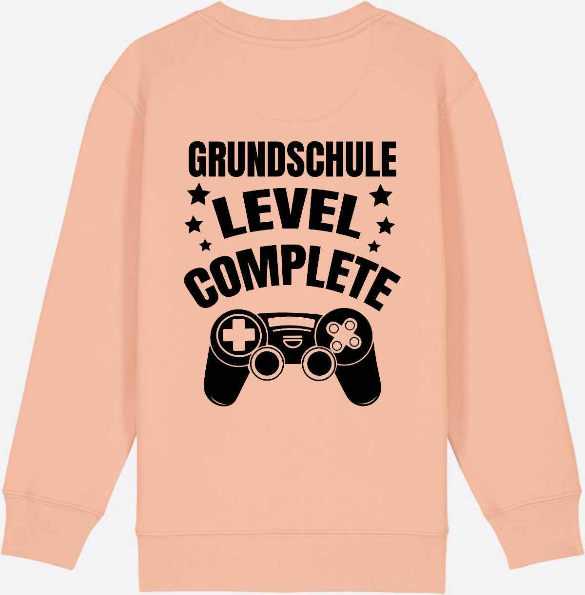 Sweatshirt Einschulung: Grundschule Level Complete personalisiert - Fraiche Peche