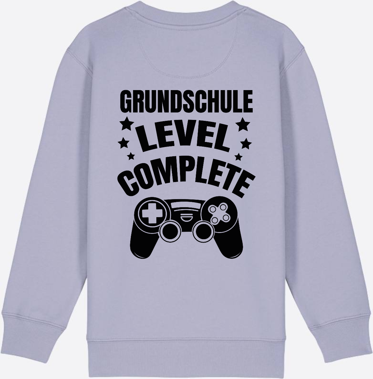 Sweatshirt Einschulung: Grundschule Level Complete personalisiert - Lavender