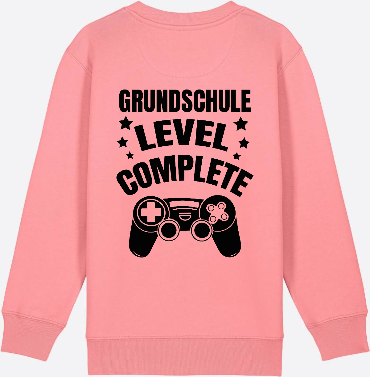 Sweatshirt Einschulung: Grundschule Level Complete personalisiert - Pink Joy