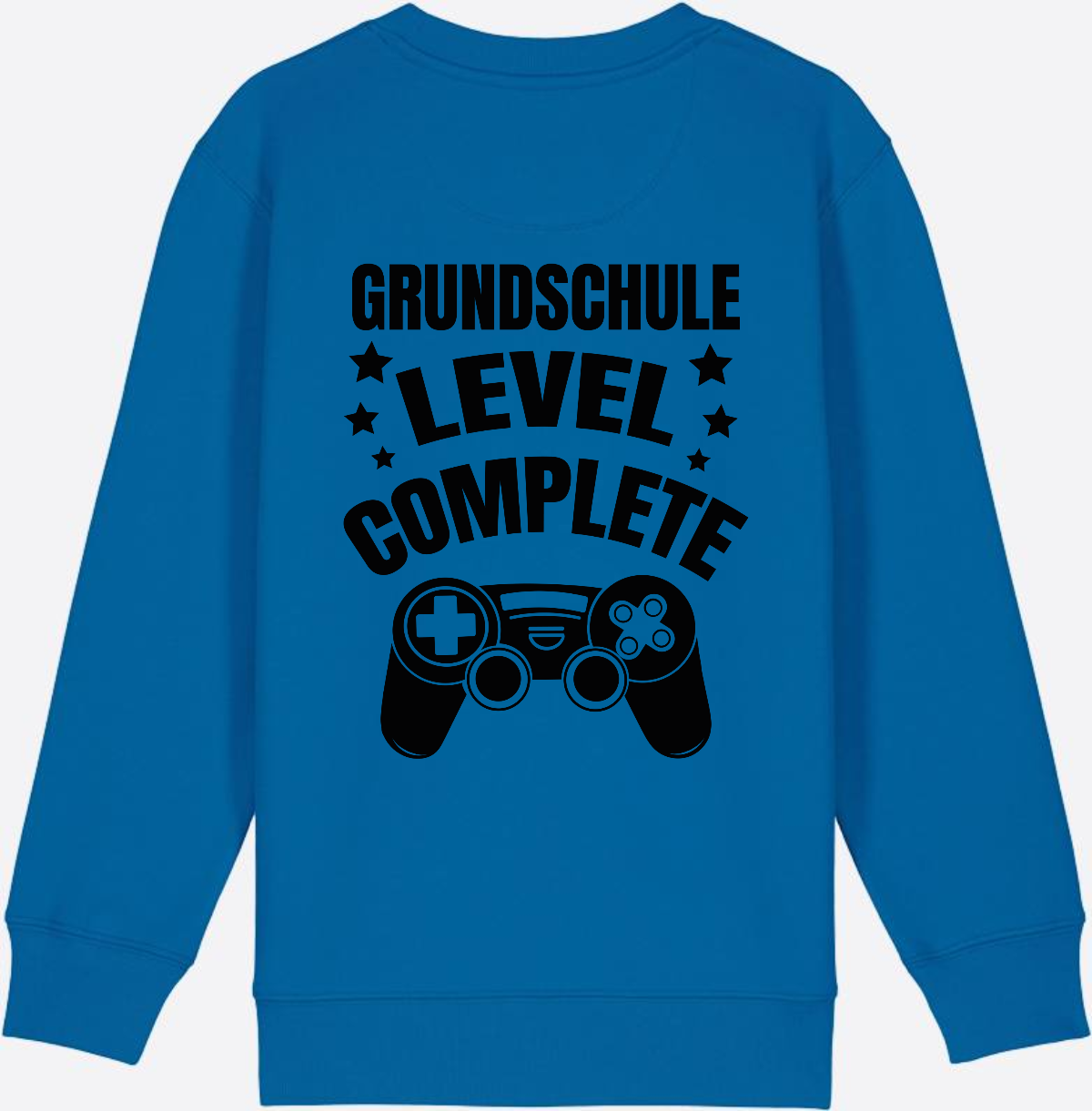 Sweatshirt Einschulung: Grundschule Level Complete personalisiert - Royal Blue