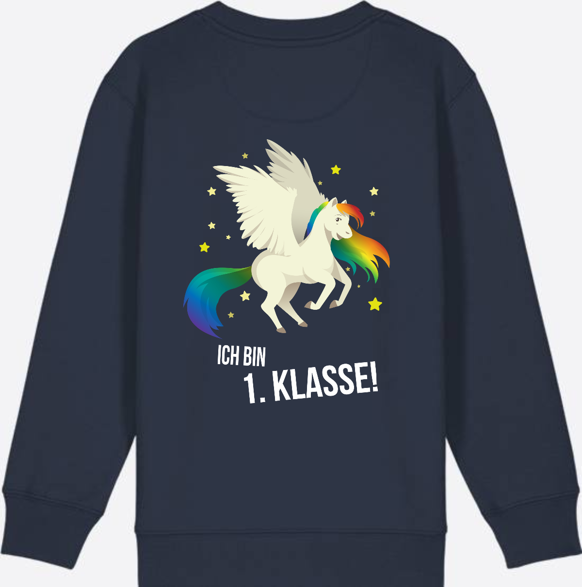 Sweatshirt Einschulung: Ich bin 1. Klasse mit Wunschnamen - French Navy