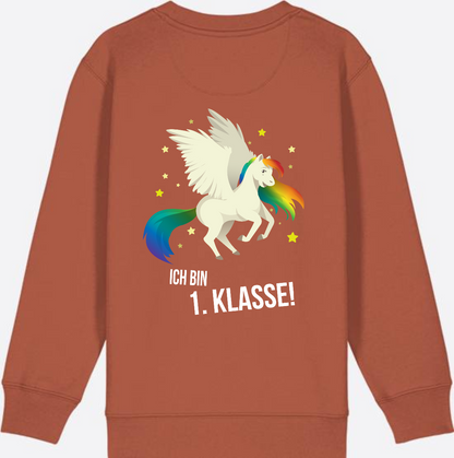 Sweatshirt Einschulung: Ich bin 1. Klasse mit Wunschnamen - Heritage Brown