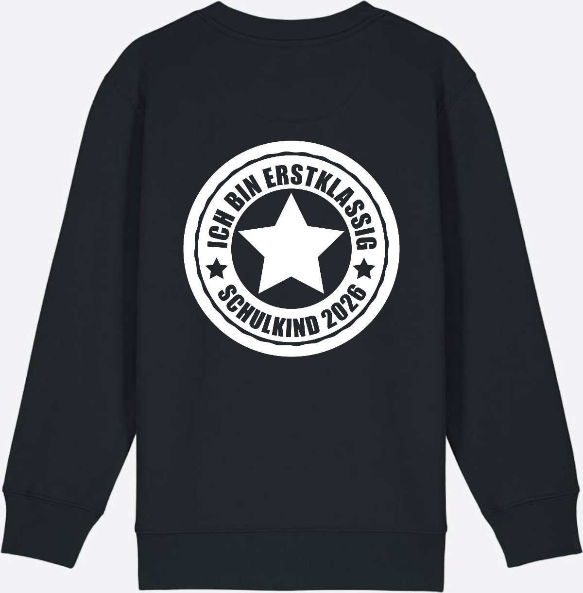 Sweatshirt Einschulung: Ich bin erstklassig – Schulkind 2026 - Black