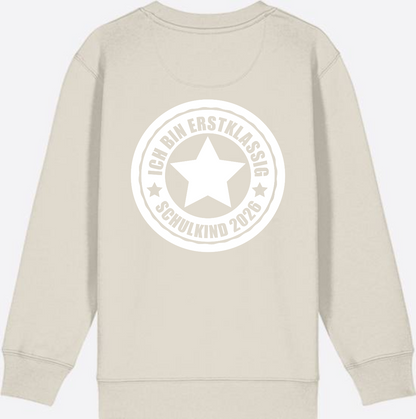 Sweatshirt Einschulung: Ich bin erstklassig – Schulkind 2026 - Eco Heather