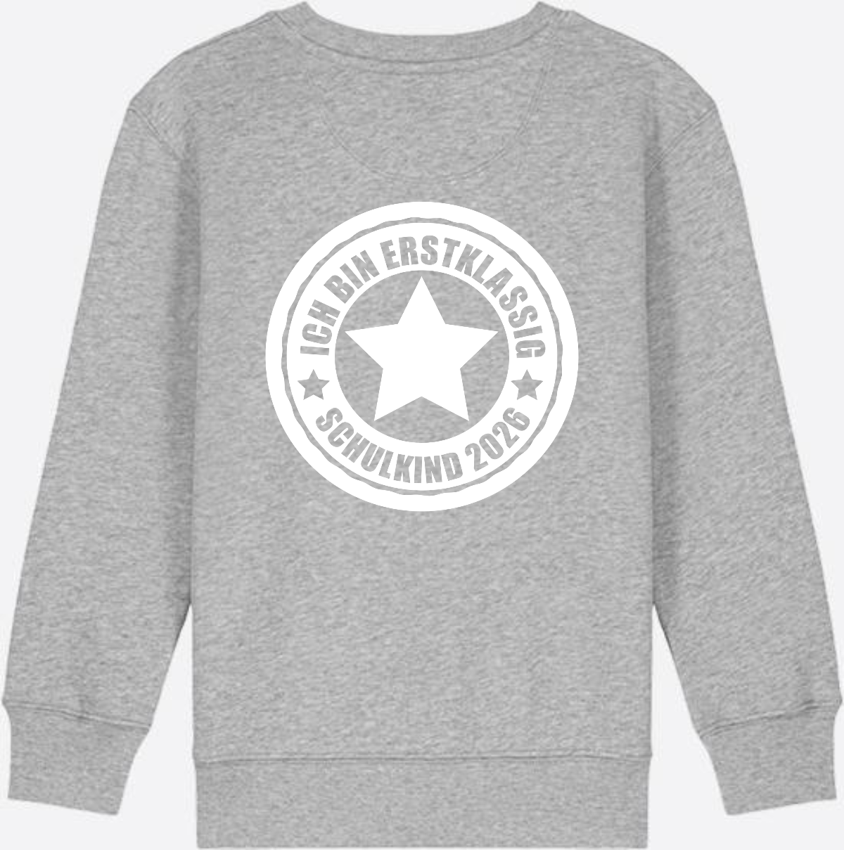 Sweatshirt Einschulung: Ich bin erstklassig – Schulkind 2026 - Heather Grey