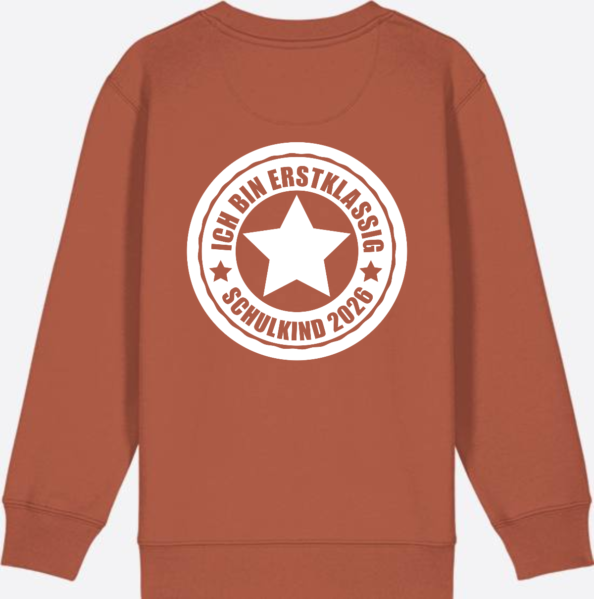 Sweatshirt Einschulung: Ich bin erstklassig – Schulkind 2026 - Heritage Brown