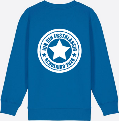 Sweatshirt Einschulung: Ich bin erstklassig – Schulkind 2026 - Royal Blue