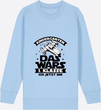 Sweatshirt Einschulung – Kindergarten Das War's Parodie - Blue Soul Herzseite