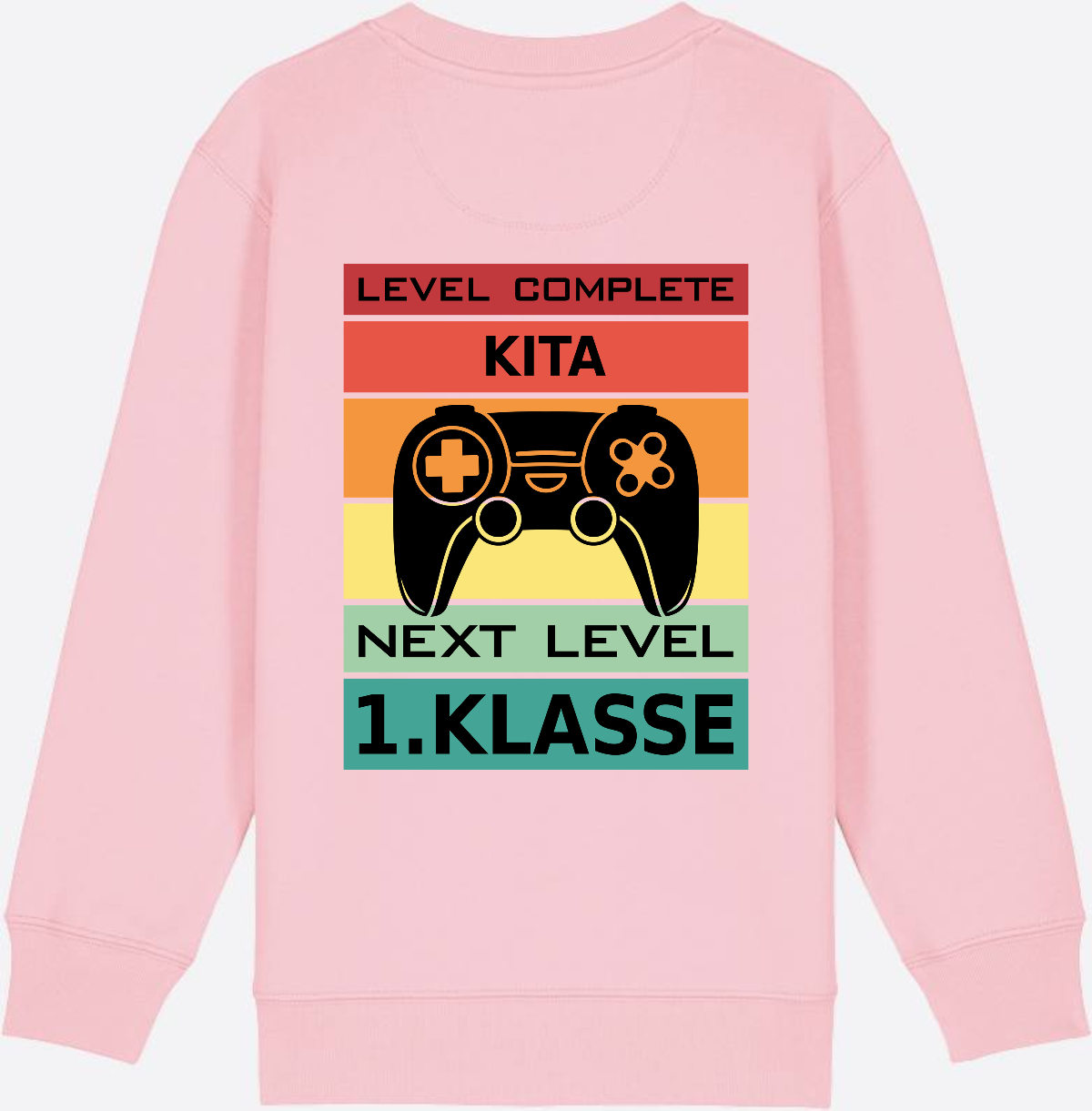 Sweatshirt Einschulung: Next Level 1. Klasse mit Wunschnamen - Cotton Pink
