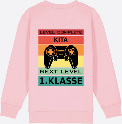 Sweatshirt Einschulung: Next Level 1. Klasse mit Wunschnamen - Cotton Pink