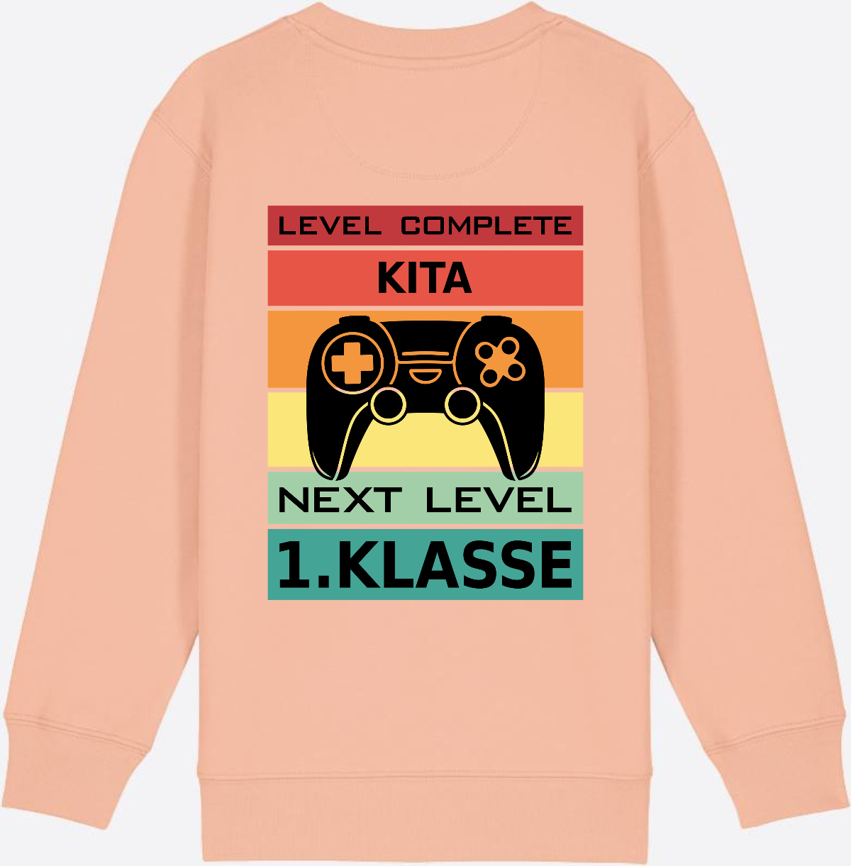 Sweatshirt Einschulung: Next Level 1. Klasse mit Wunschnamen - Fraiche Peche