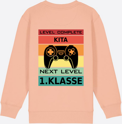 Sweatshirt Einschulung: Next Level 1. Klasse mit Wunschnamen - Fraiche Peche