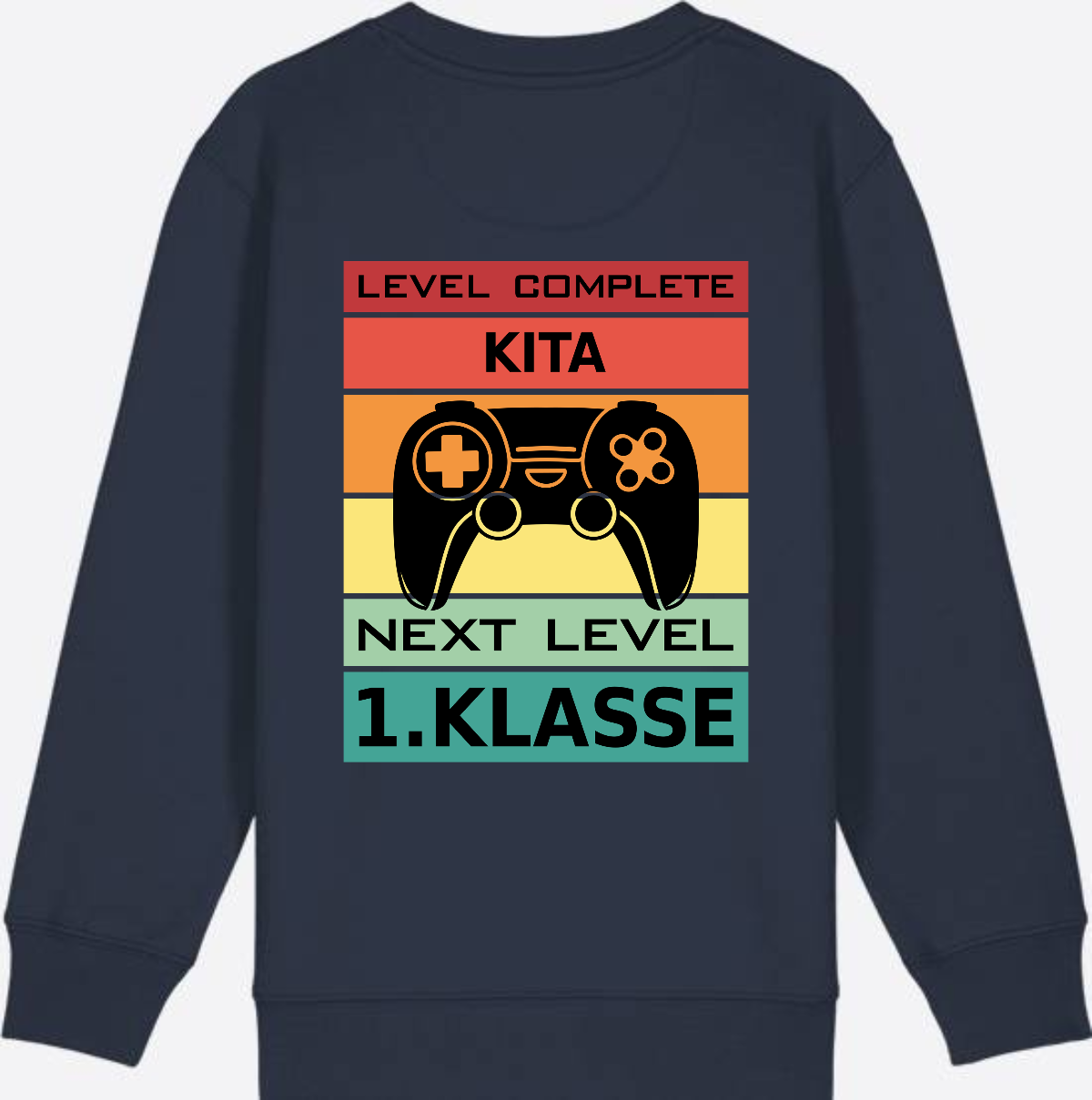 Sweatshirt Einschulung: Next Level 1. Klasse mit Wunschnamen - French Navy