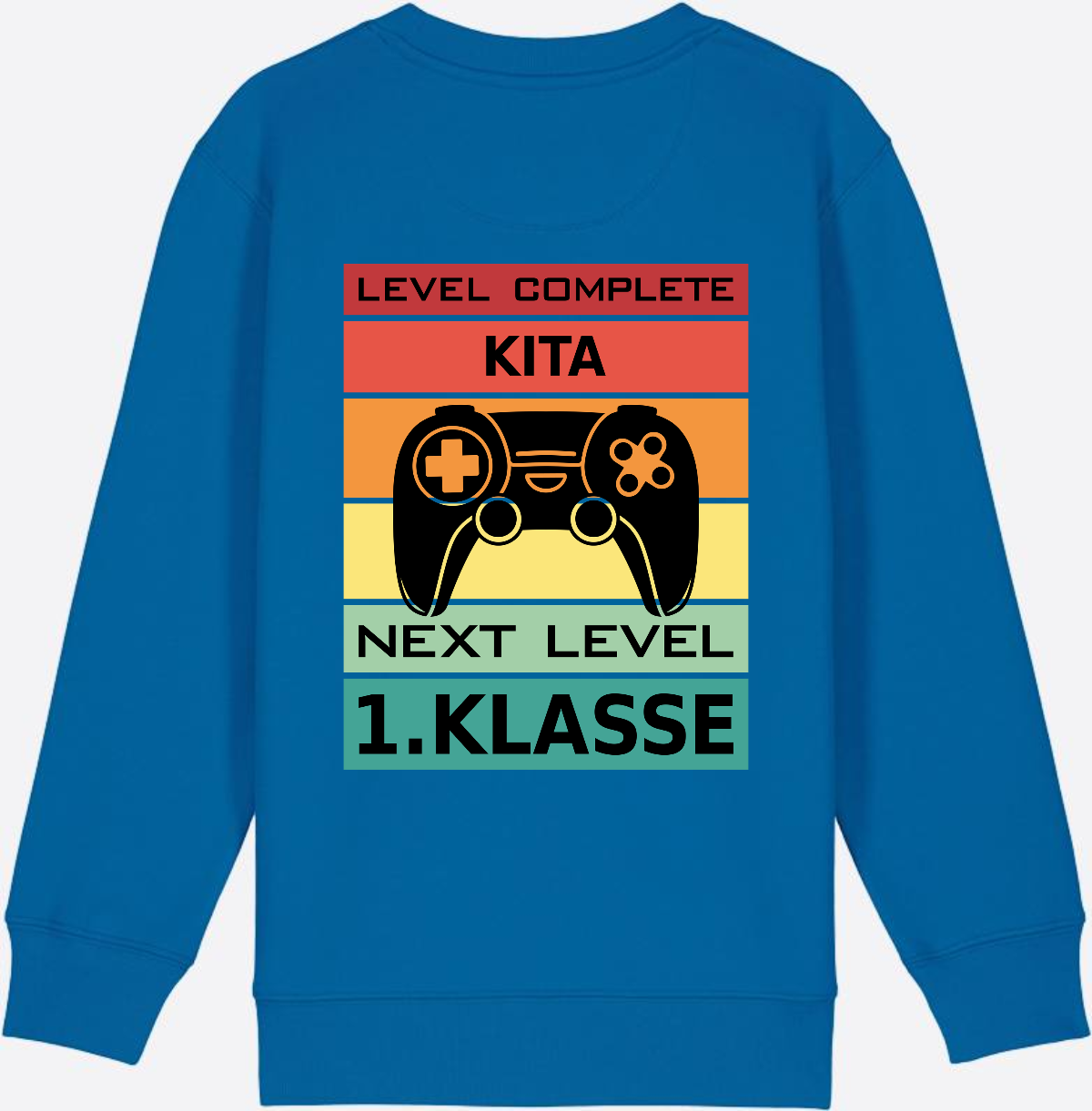 Sweatshirt Einschulung: Next Level 1. Klasse mit Wunschnamen - Royal Blue