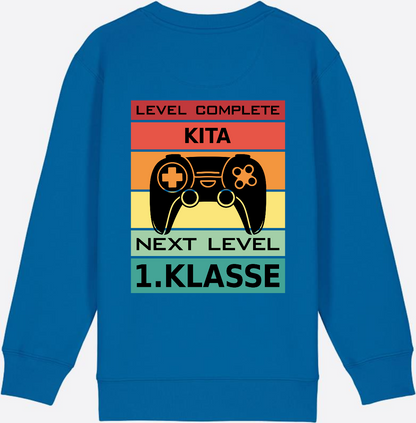 Sweatshirt Einschulung: Next Level 1. Klasse mit Wunschnamen - Royal Blue