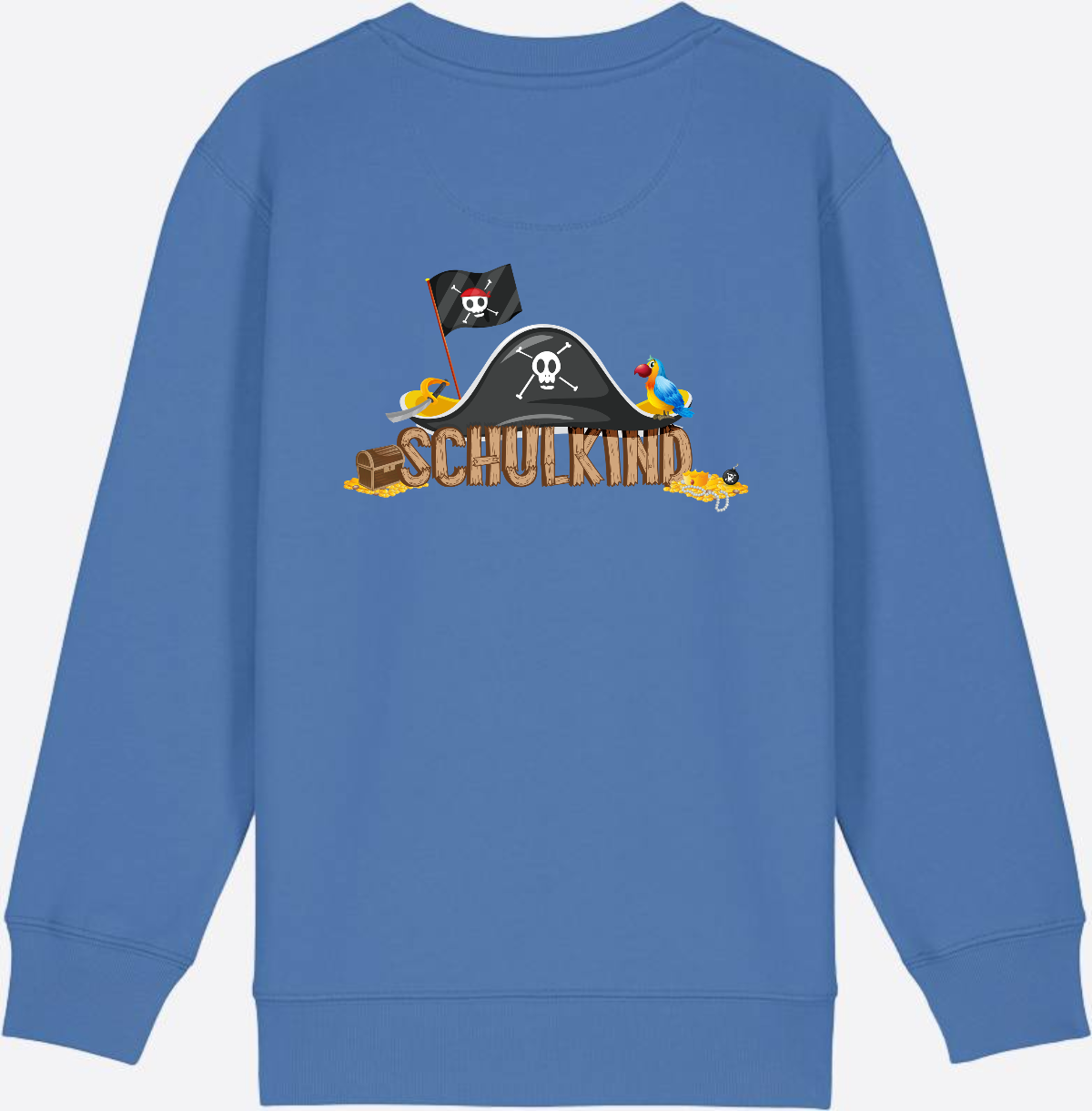 Sweatshirt Einschulung – Schulkind Pirat mit Wunschnamen - Bright Blue