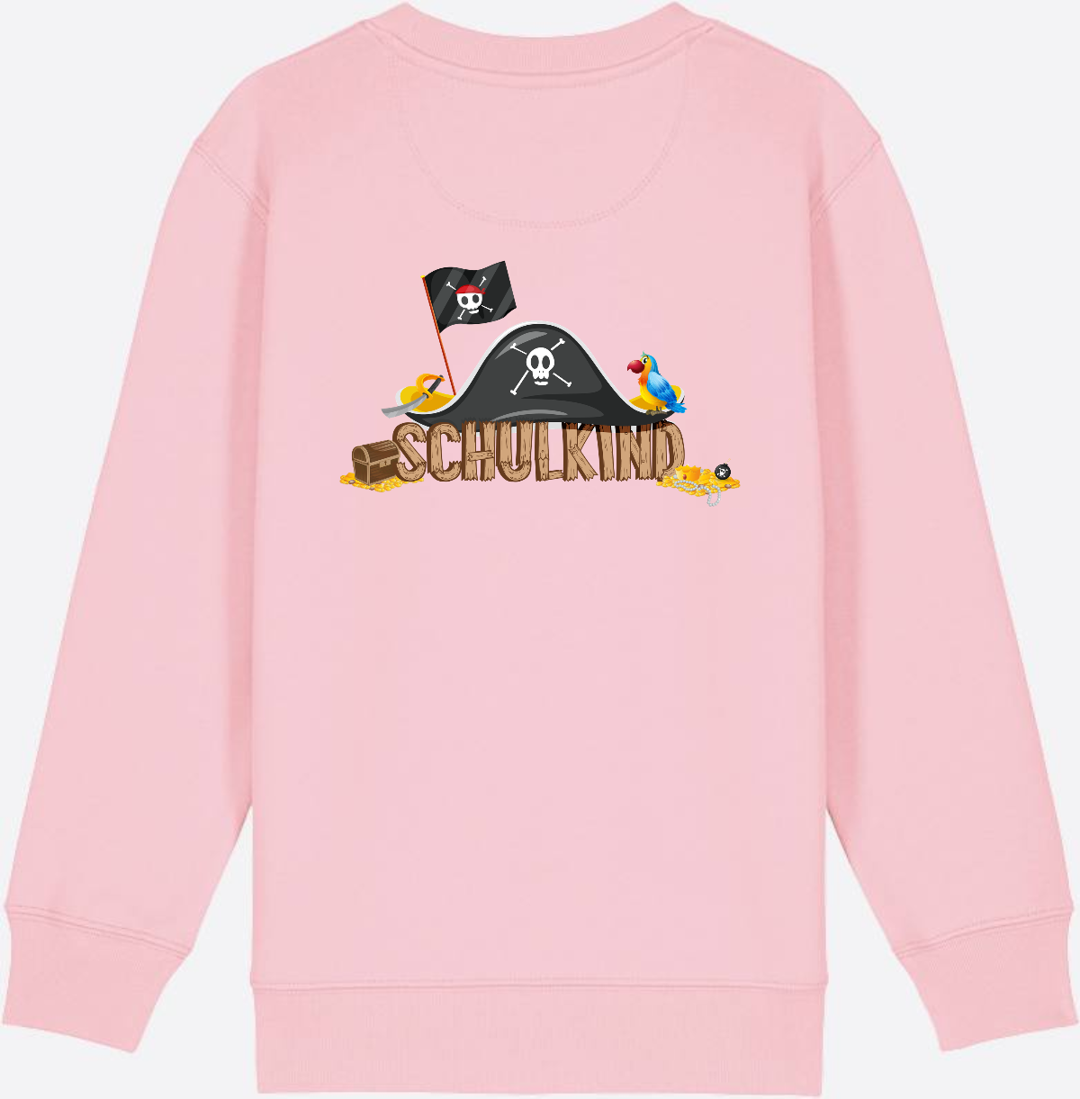Sweatshirt Einschulung – Schulkind Pirat mit Wunschnamen - Cotton Pink