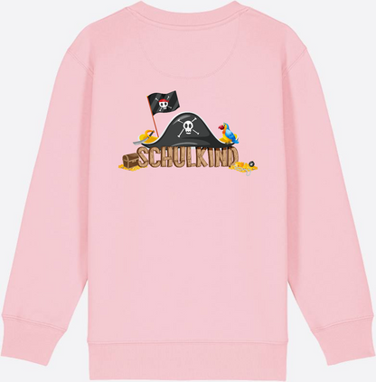 Sweatshirt Einschulung – Schulkind Pirat mit Wunschnamen - Cotton Pink