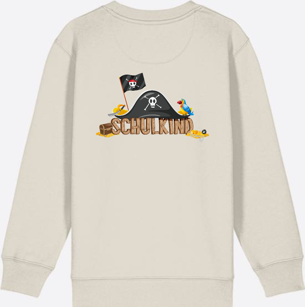 Sweatshirt Einschulung – Schulkind Pirat mit Wunschnamen - Eco Heather