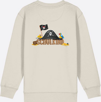 Sweatshirt Einschulung – Schulkind Pirat mit Wunschnamen - Eco Heather