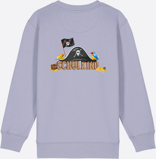 Sweatshirt Einschulung – Schulkind Pirat mit Wunschnamen - Lavender