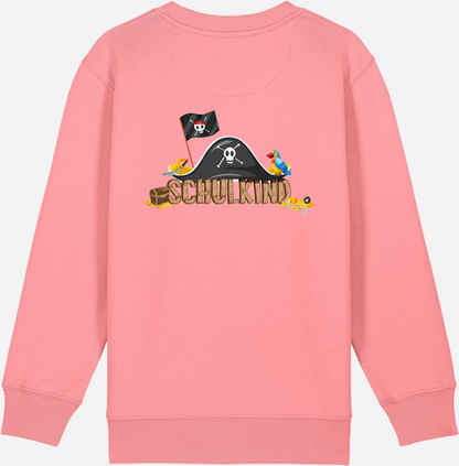 Sweatshirt Einschulung – Schulkind Pirat mit Wunschnamen - Pink Joy